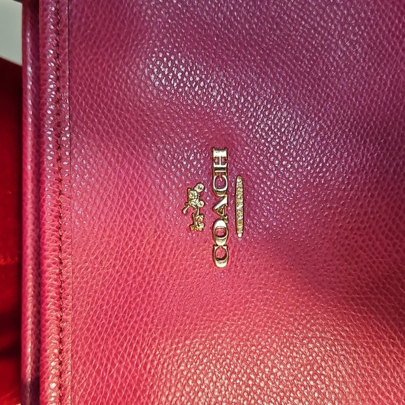 Coach Pink Leather Tote Bag - Picture 2 of 11